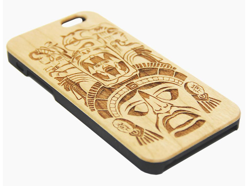 激光雕刻木質 iPhone 手機殼