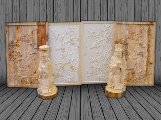 3D 用于木浮雕項目的數控雕刻機 3D 用于木浮雕項目的數控雕刻機