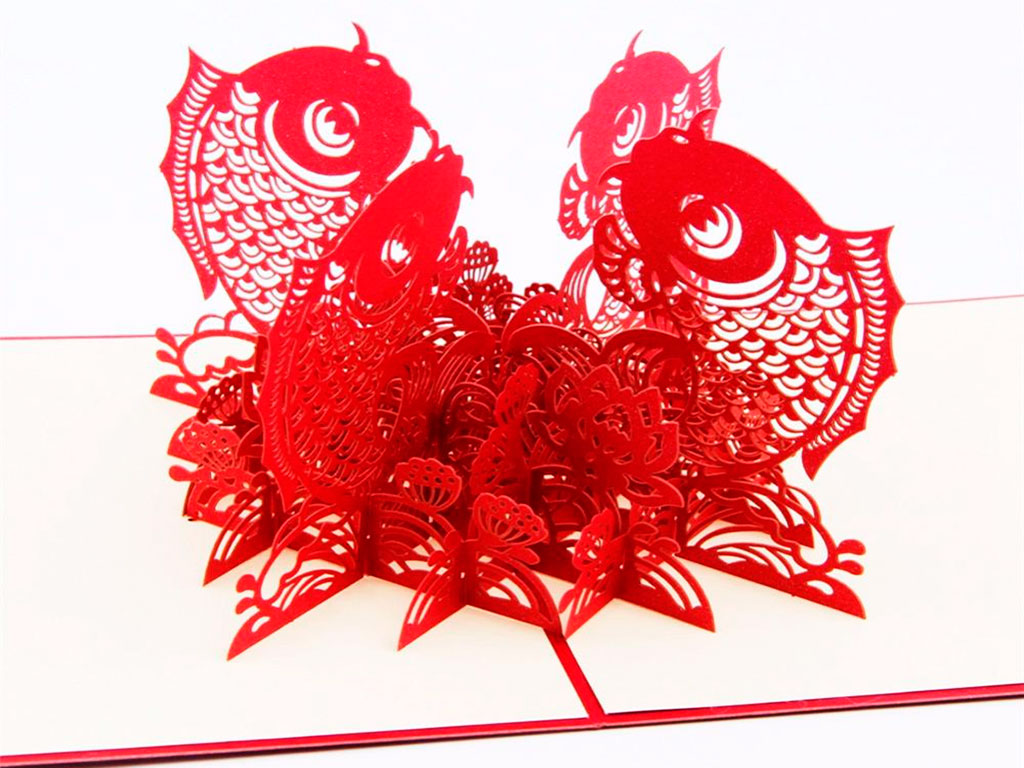 CO2 激光打標機 3D 賀卡剪紙項目